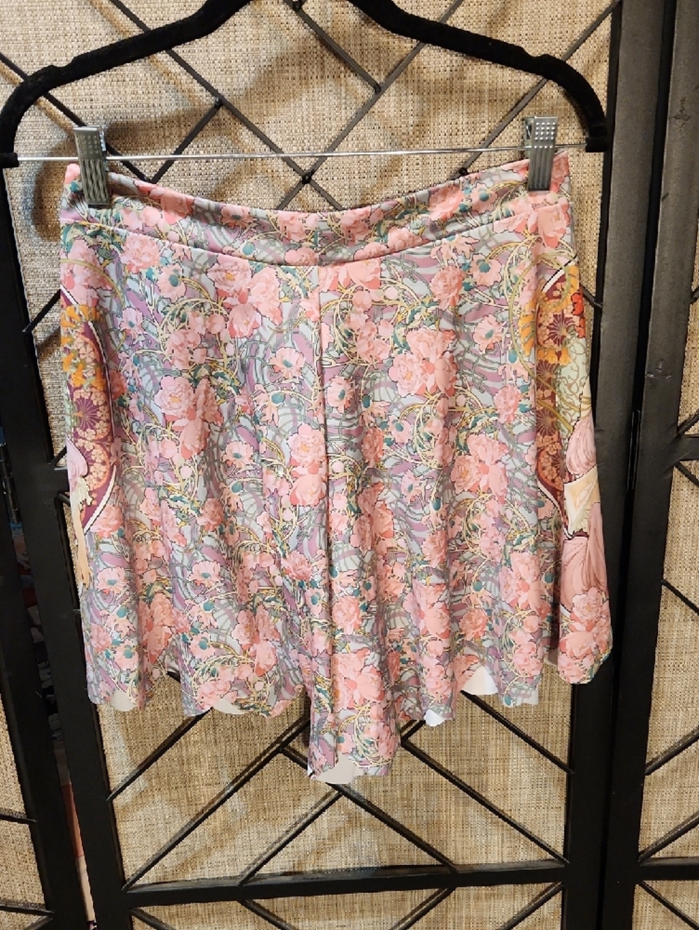 Blackmilk Pink Art Nouveau Floral Circle Skirt - Picture 3 of 3